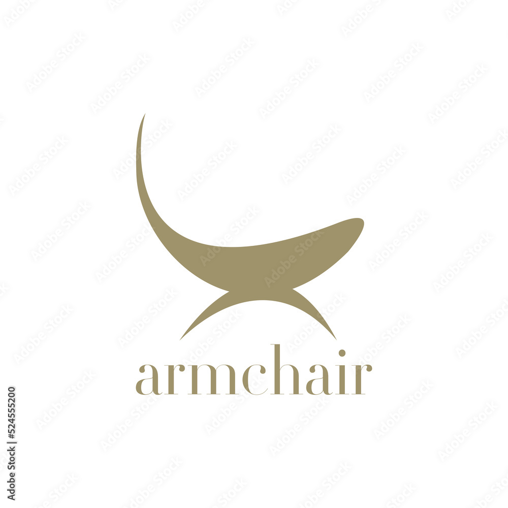 armchair logo concept, furniture logo armchair logo concept, furniture logo