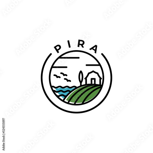 Line Art Farm Logo Design