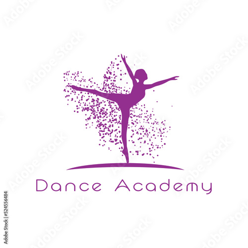 Dance Academy logo, ballerina, dancer symbol