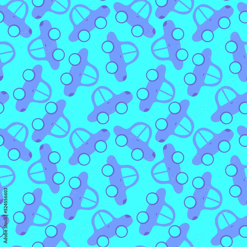 Cartoon kids seamless cars toys pattern for child clothes print and wrapping paper and fabrics and accessories