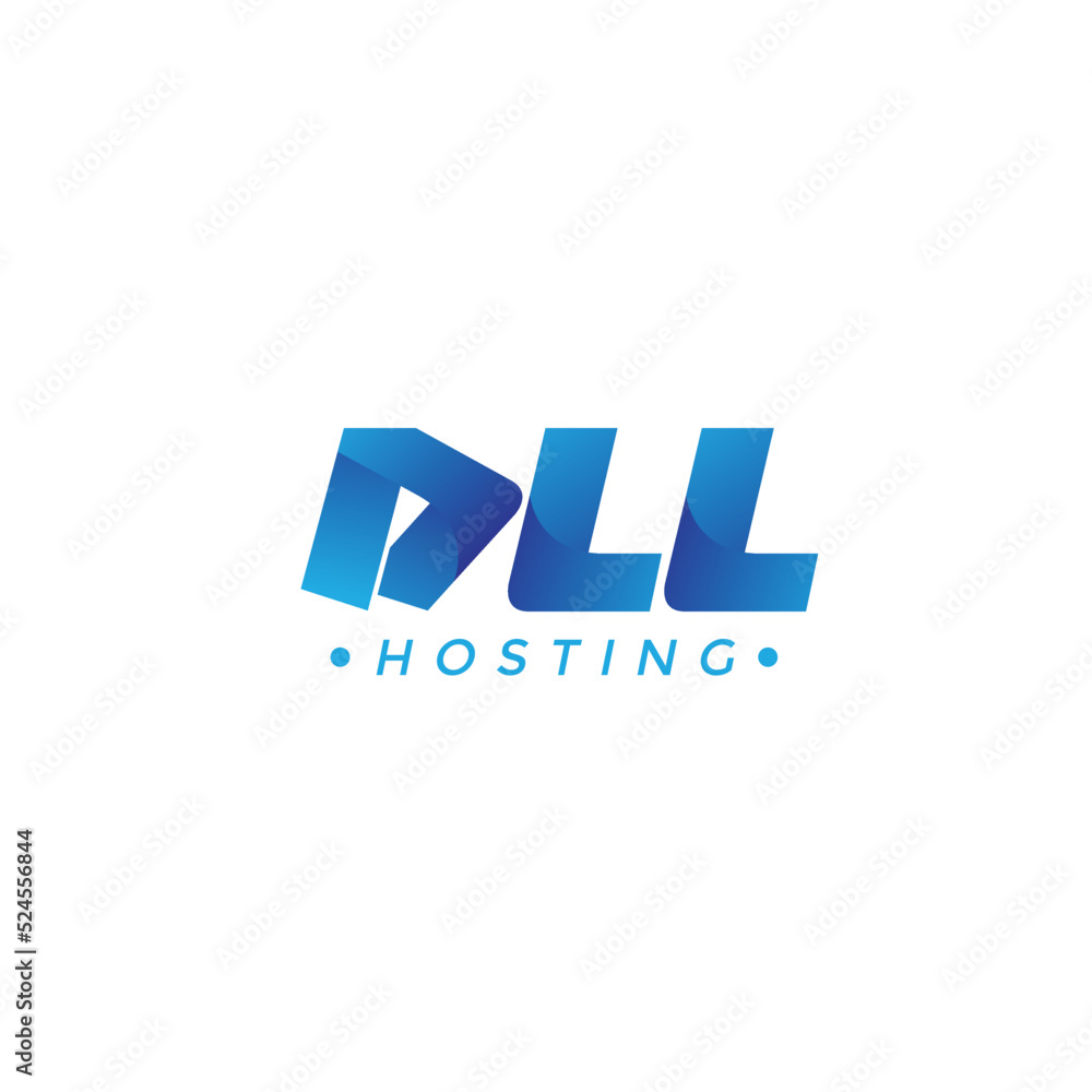 DLL Hosting Logo Template Design Vector