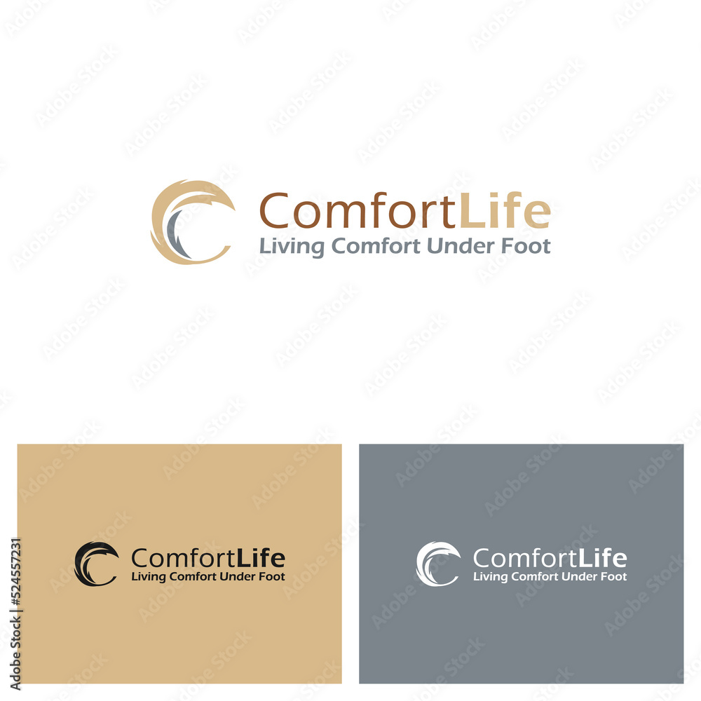 Letter C Feather Logo Design Letter C Feather Logo Design