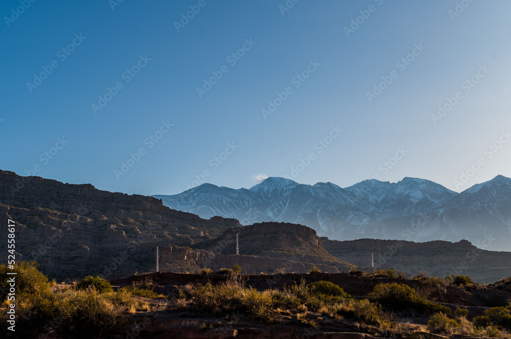 mountains in the morning