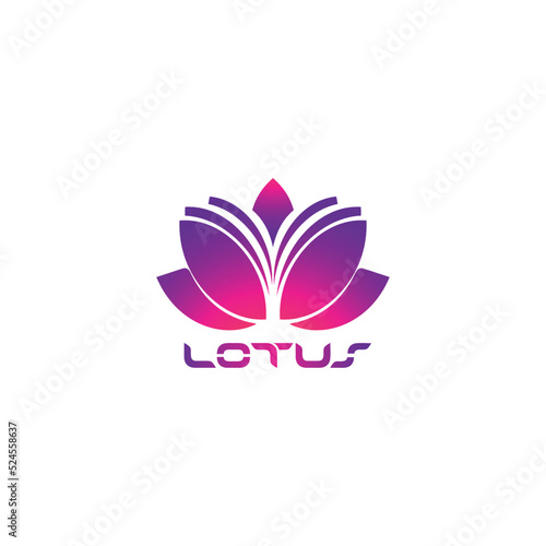 lotus logo emblem  decoration floral symbol