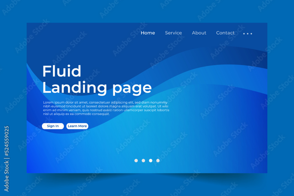 Blue wave landing page design template Blue wave landing page design template