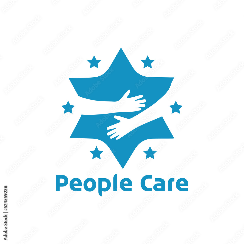 People Care Logo, volunteer the community logo People Care Logo, volunteer the community logo