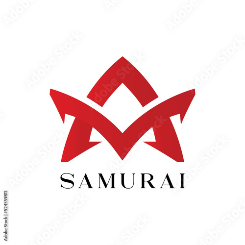 samurai logo, japan warrior logo, asian mask icon