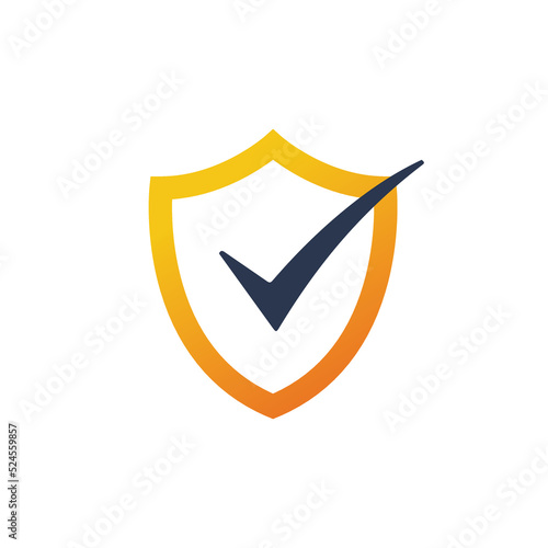 Shield okay logo icon design template elements