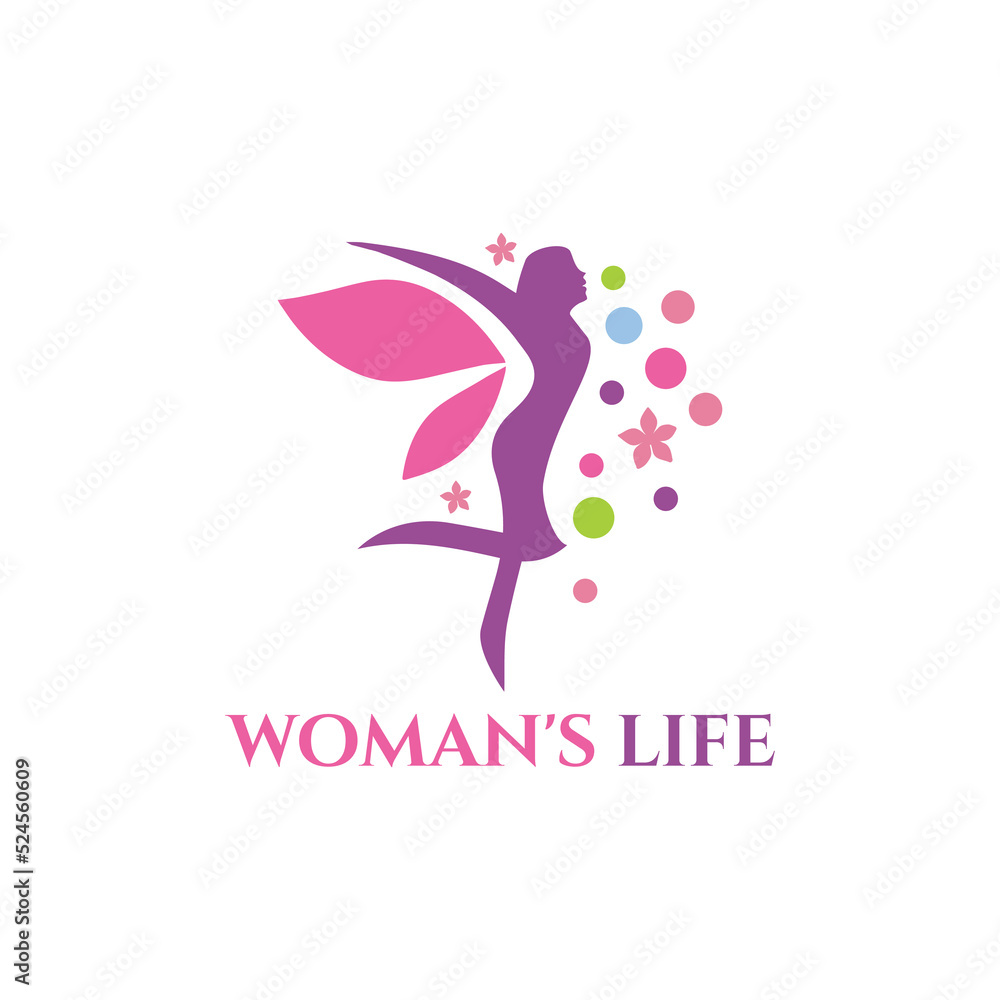 Woman's life logo concept design Woman's life logo concept design
