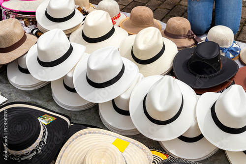 Display store of typical traditional Colombian hats