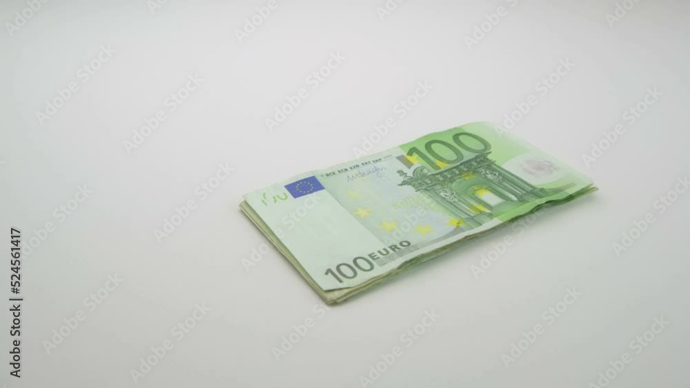 Macro many european bills - Cash money banknotes - Finance and investment concept - Currency exchange of one hundred euro - business economy of europe Macro many european bills - Cash money banknotes - Finance and investment concept - Currency exchange of one hundred euro - business economy of europe
