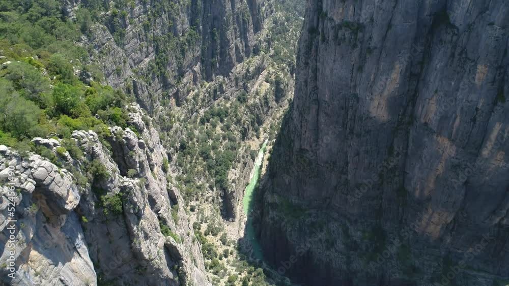 Aerial View of the Tazi Canyon in Manavgat. A wonderful canyon view in Köprülü Canyon National Park. Aerial View of the Tazi Canyon in Manavgat. A wonderful canyon view in Köprülü Canyon National Park.