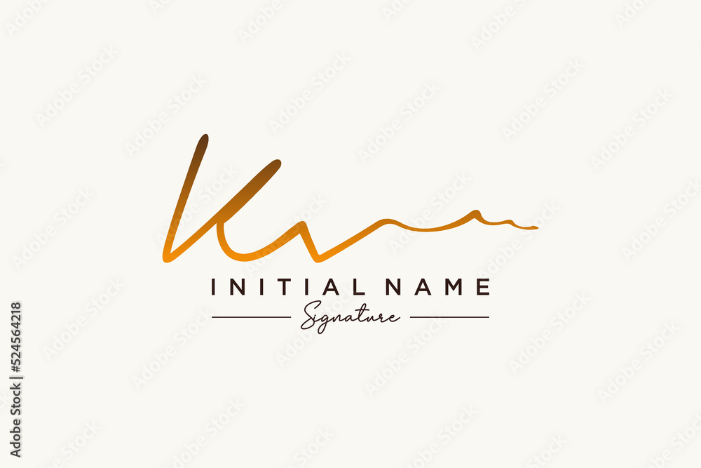 Initial KV signature logo template vector. Hand drawn Calligraphy lettering Vector illustration. Initial KV signature logo template vector. Hand drawn Calligraphy lettering Vector illustration.