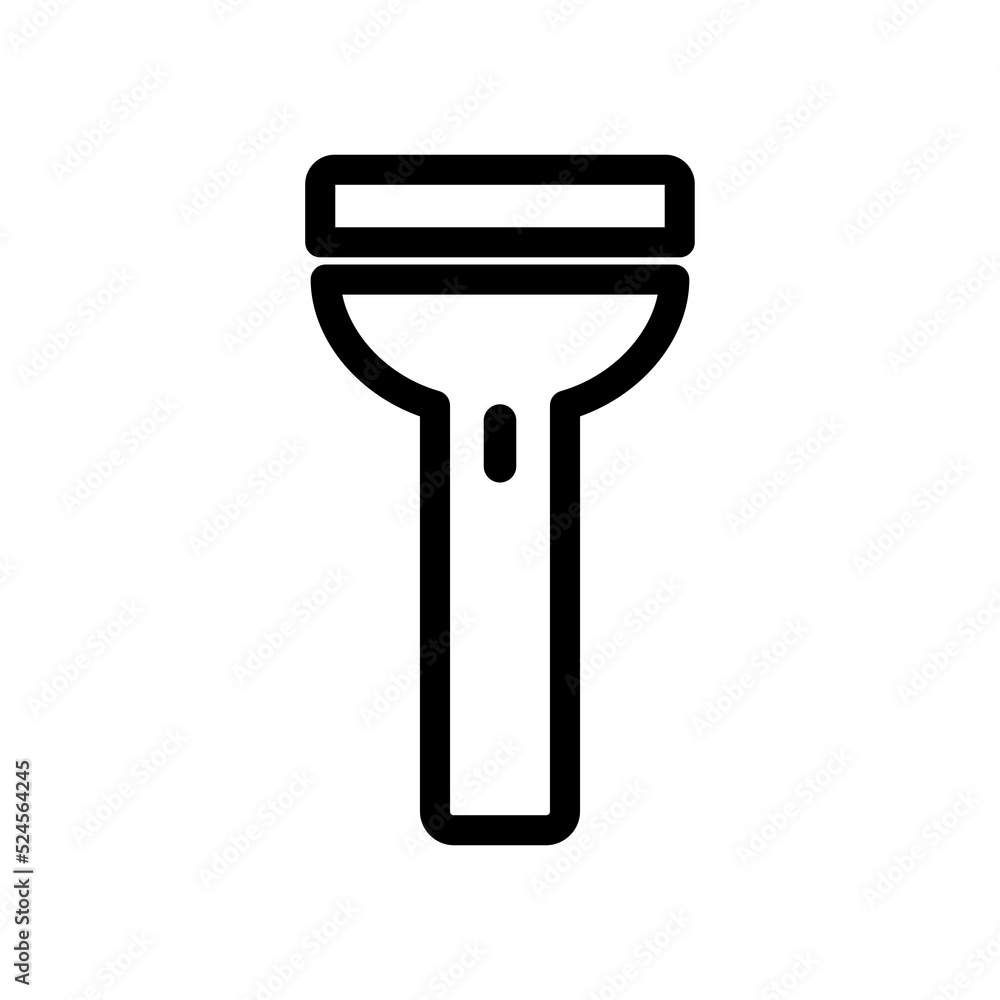 flashlight icon vector illustration on white background. flashlight icon vector illustration on white background.