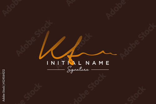 Initial KT signature logo template vector. Hand drawn Calligraphy lettering Vector illustration.