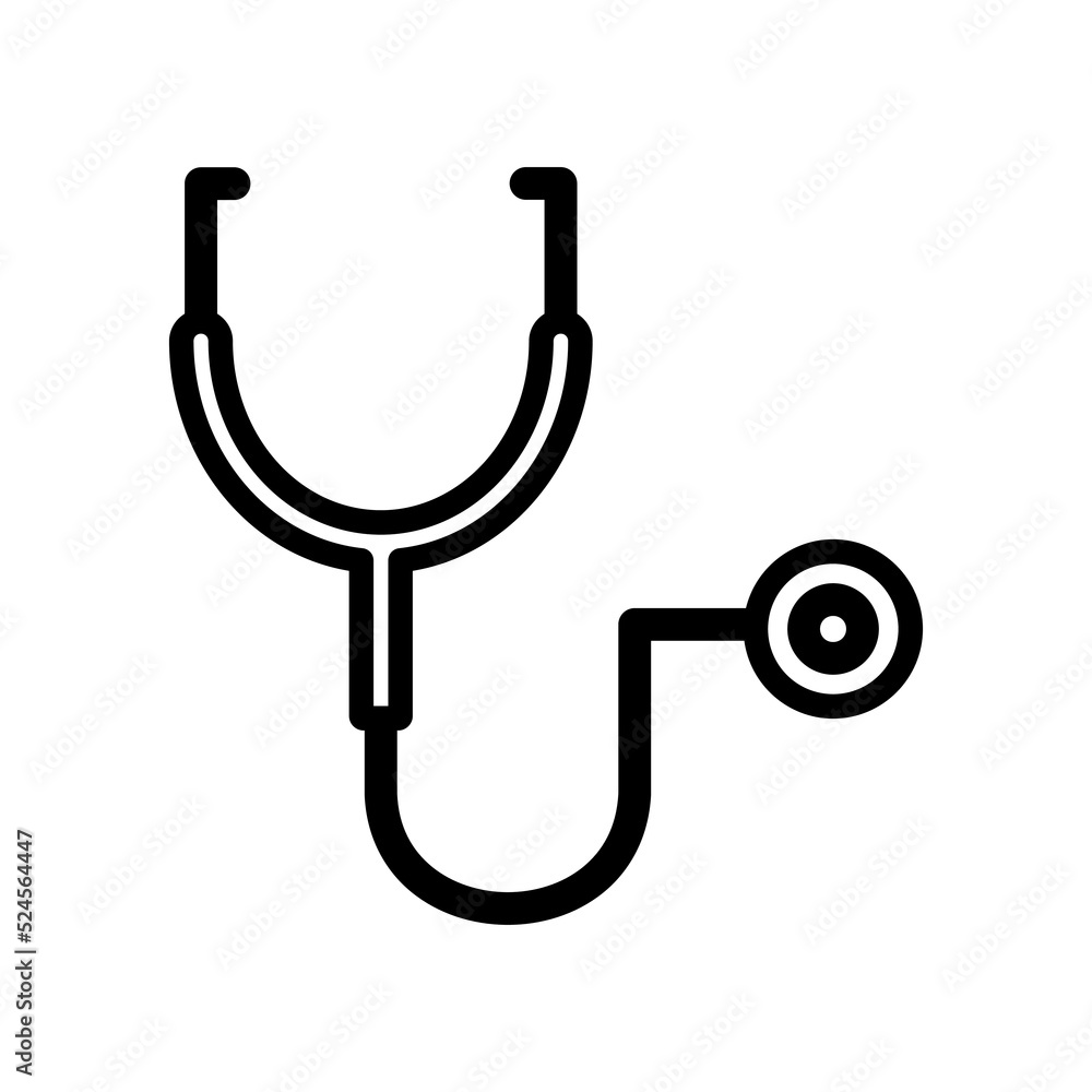stethoscope icon vector illustration on white background. stethoscope icon vector illustration on white background.