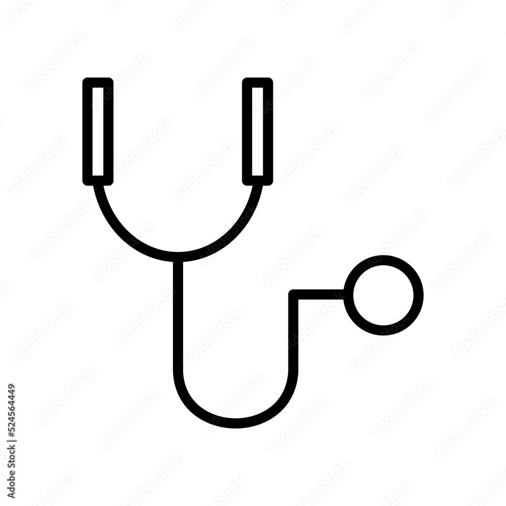 stethoscope icon vector illustration on white background. stethoscope icon vector illustration on white background.