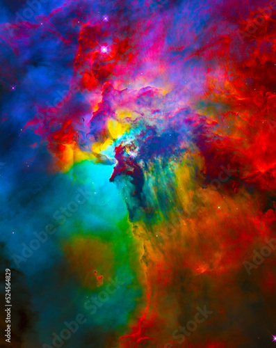 Fototapeta Naklejka Na Ścianę i Meble -  Artwork based on NASA/ESA Hubble Space The Lagoon Nebula.
