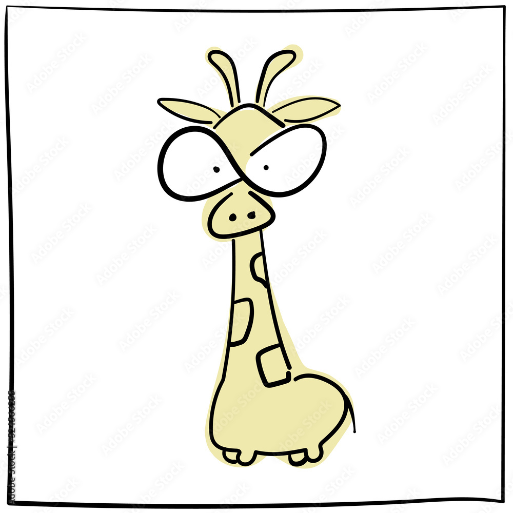 Cool giraffe. Vector image of a giraffe. Cool giraffe. Vector image of a giraffe.