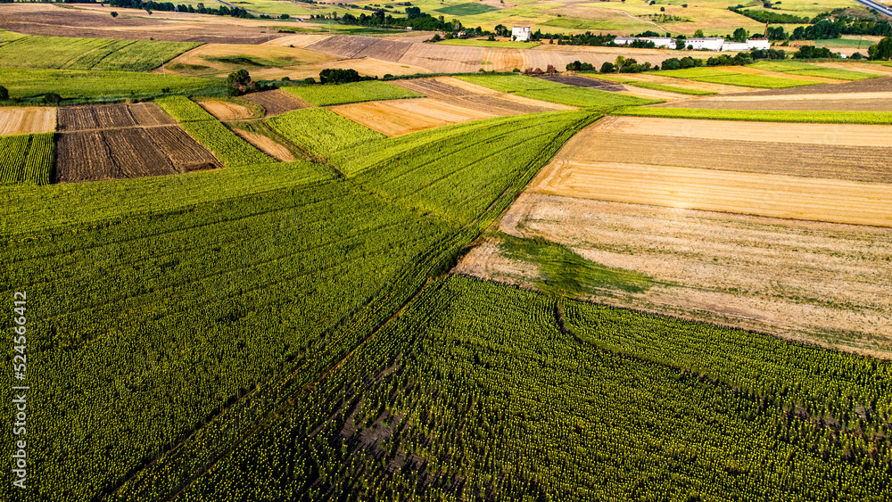 Aerial View of Rural Area in Brazil stock photo