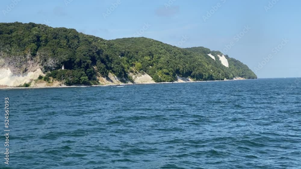 Nationalpark Jasmund view from the ship, Rugen Island in Germany Nationalpark Jasmund view from the ship, Rugen Island in Germany