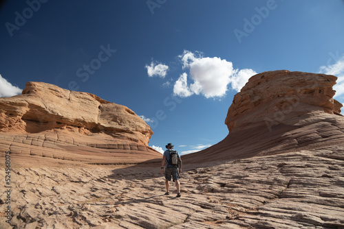 Rock formations viewed from the Beehive trail in Page  Arizona