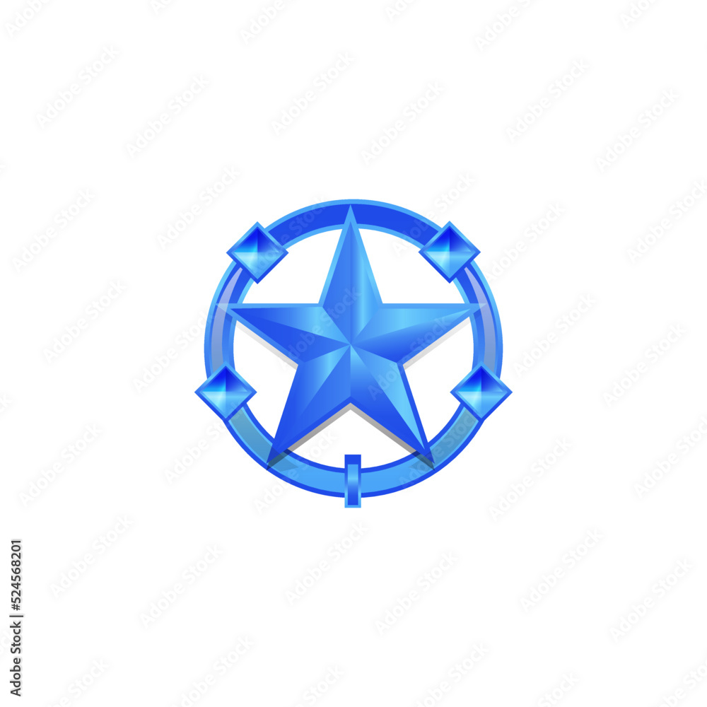 Diamond round emblem award icon design vector Diamond round emblem award icon design vector