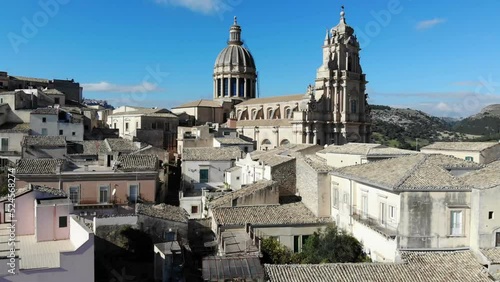 cityscape of Ragusa Ibla in Sicily – unesco heritage town in italy – sicilian baroque of ibla – culture travel destination photo