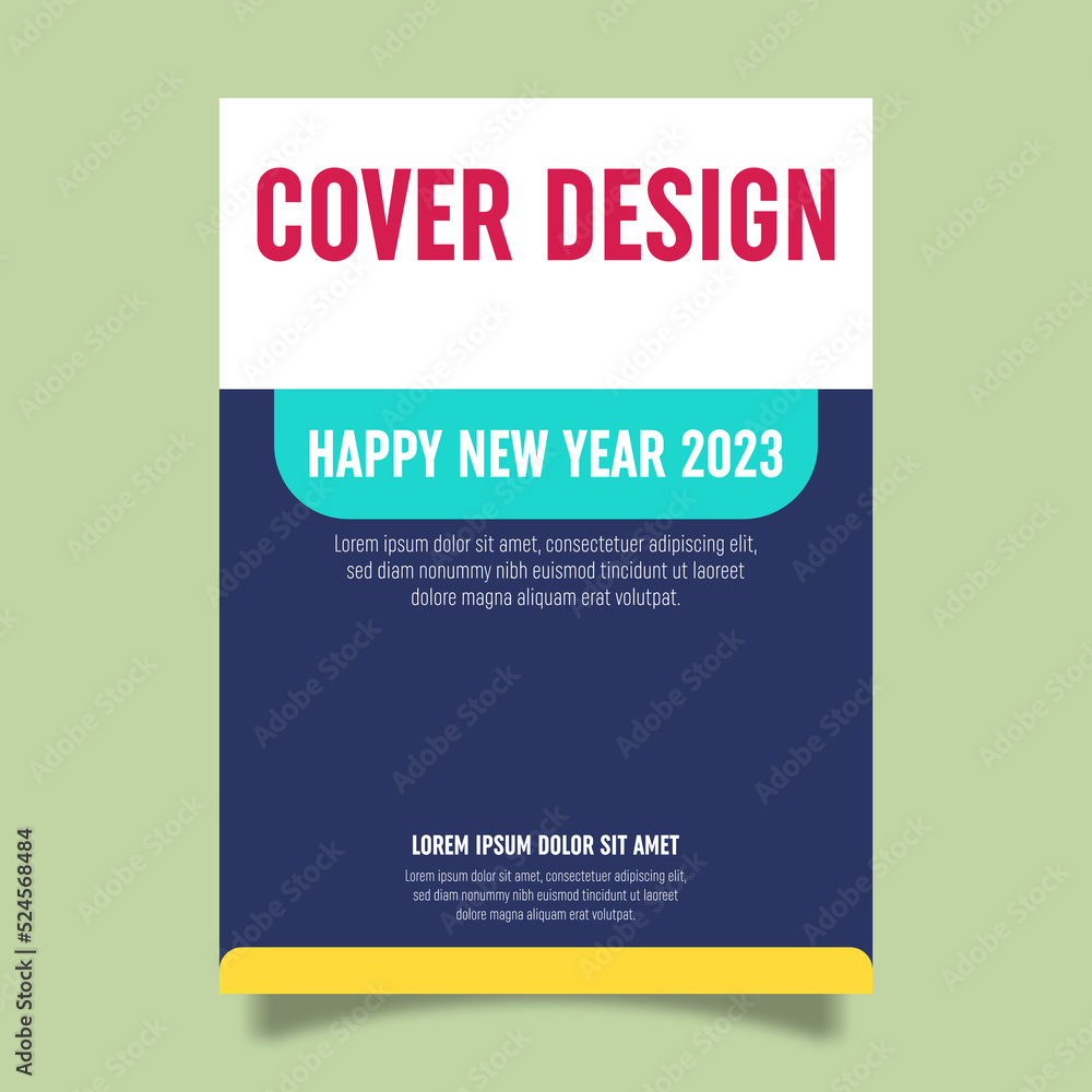 Vector book cover design template for new year celebration Vector book cover design template for new year celebration