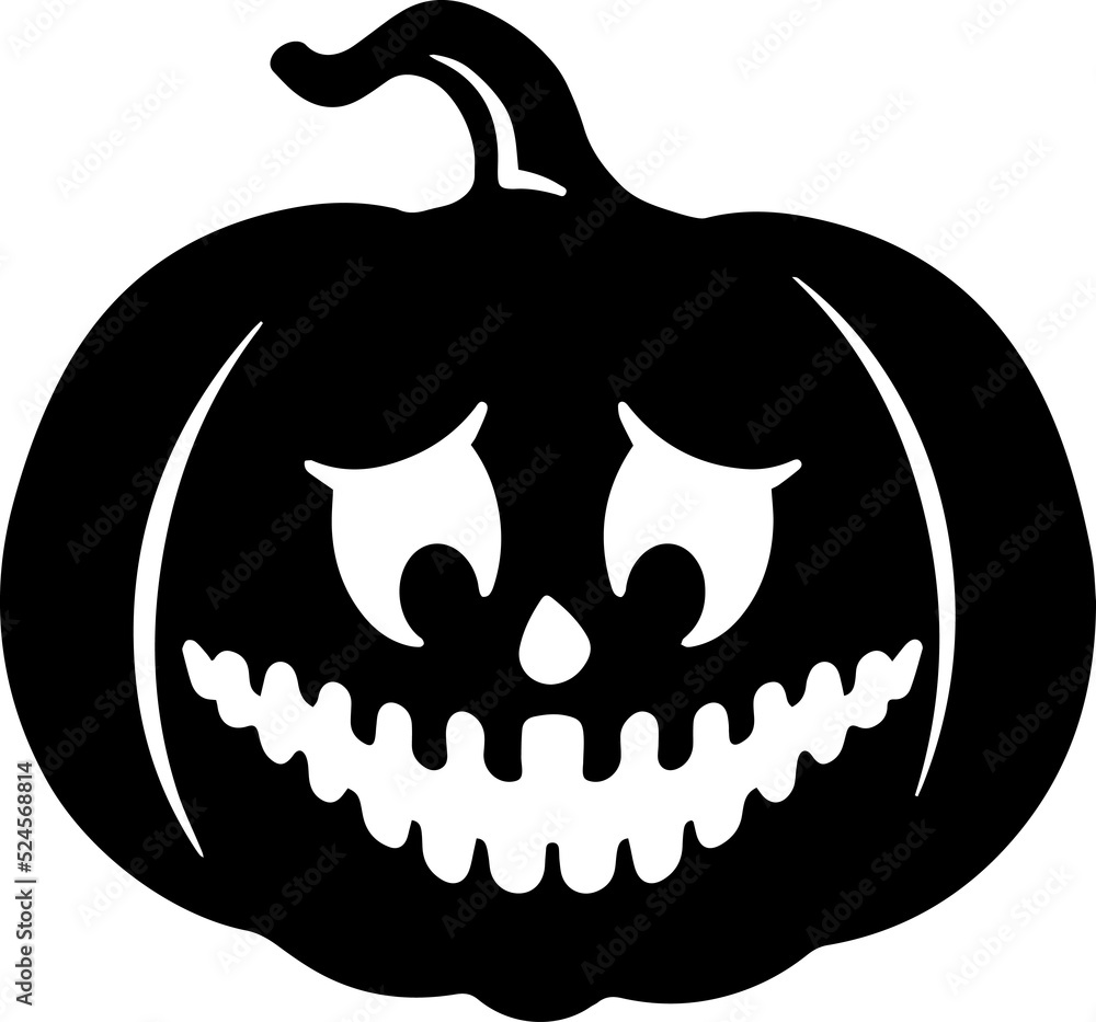 Fototapeta premium Horror Face Pumpkin Halloween 