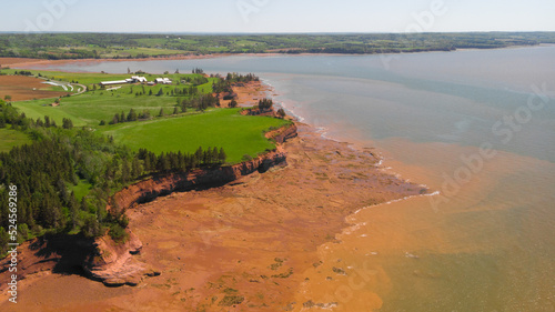 Close up view of the sea bed visible near the Bay of Fundy, Nova Scotia, Canada