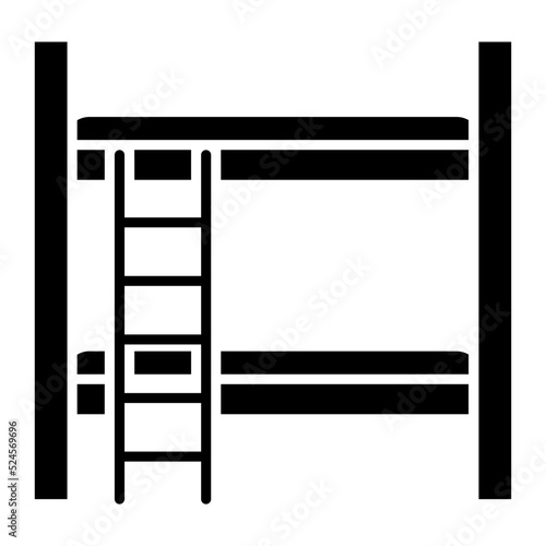 Loft Bed Glyph Icon