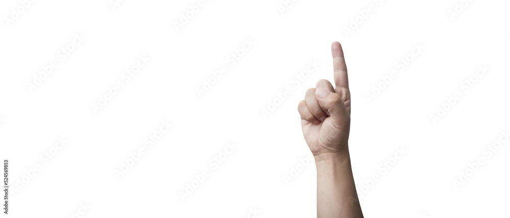 hand pointing finger on a PNG transparent background easy to modify