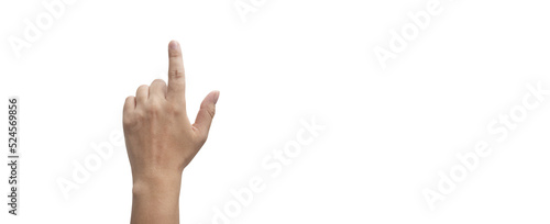 Fotografija hand pointing finger on a transparent background - PNG easy modification