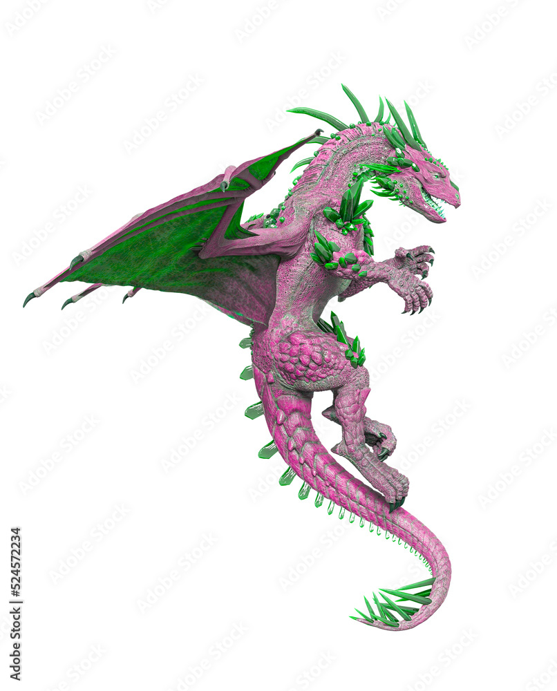 Obraz premium dragon is floating side view