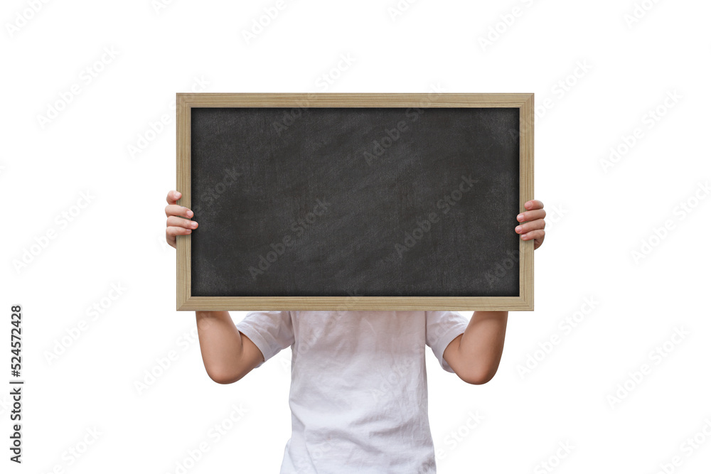 Chalk board isolated on transparent background. blackboard