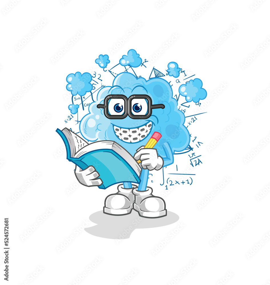 foam geek cartoon. cartoon mascot vector