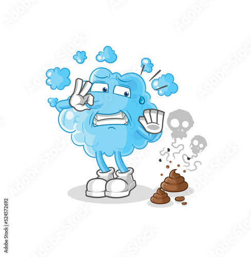 foam with stinky waste illustration. character vector