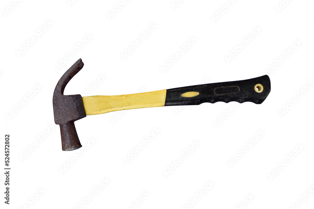 old rusty hammer isolated on transparent background - PNG format. old rusty hammer isolated on transparent background - PNG format.