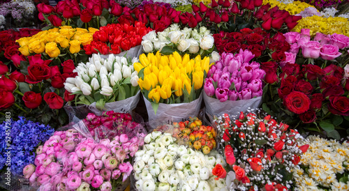 Colorful variety of flowers...