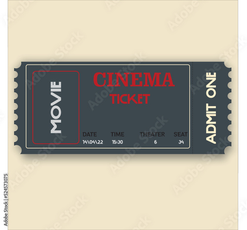 admit one ticket to cinema