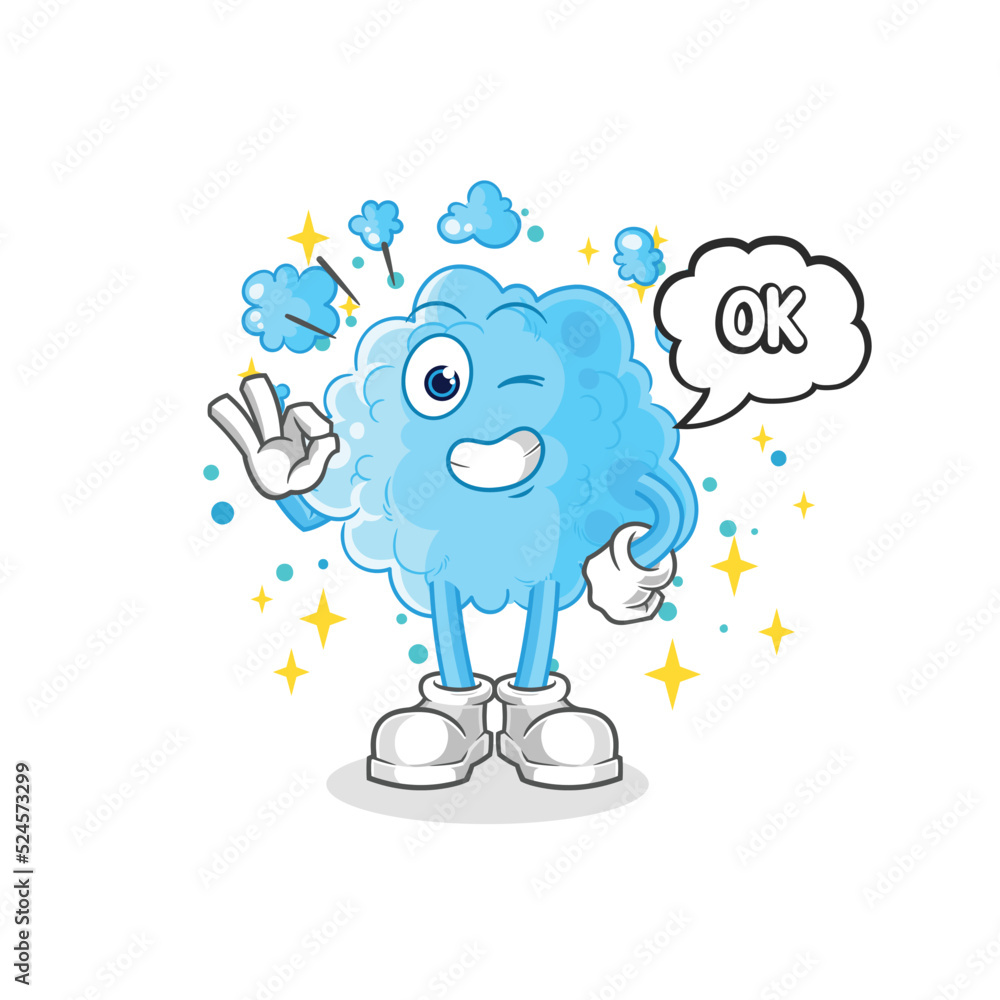 foam agree mascot. cartoon vector foam agree mascot. cartoon vector