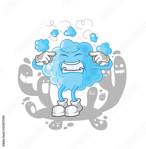 Wallpaper Mural depressed foam character. cartoon vector Torontodigital.ca