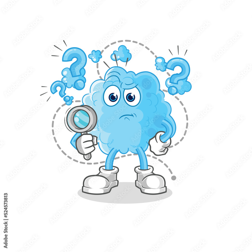 foam searching illustration. character vector foam searching illustration. character vector