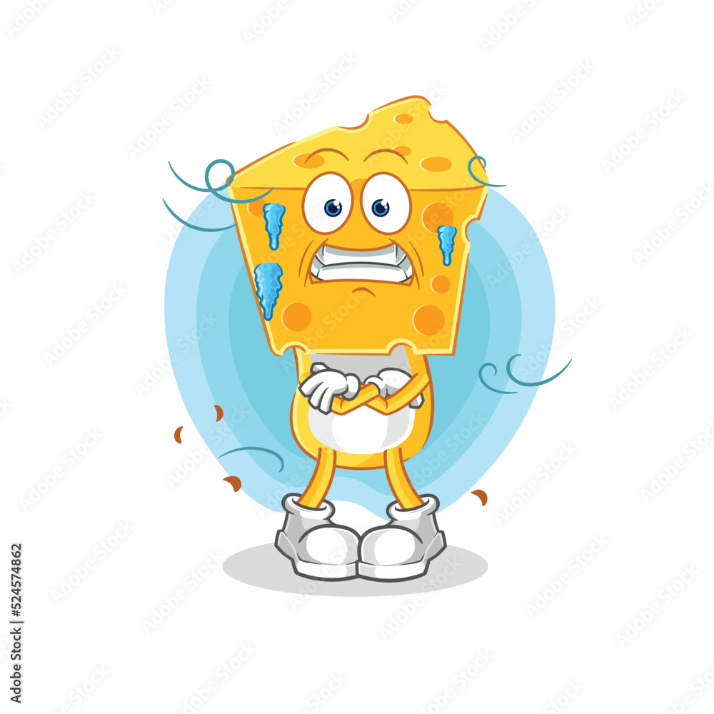 cheese head cold illustration. character vector cheese head cold illustration. character vector