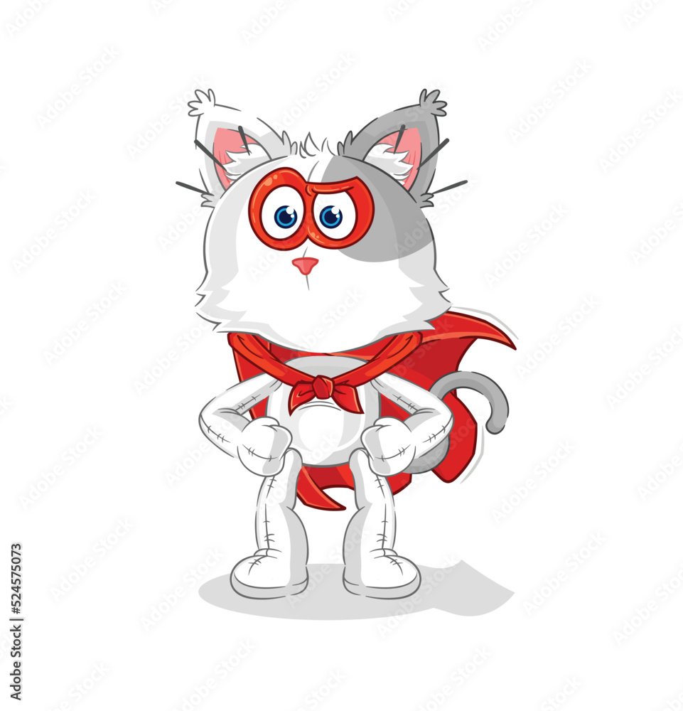 cat heroes vector. cartoon character