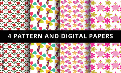 Floral Pattern and Digital Paper 4 Vector Floral Pattern and Digital Paper © FBStockbd