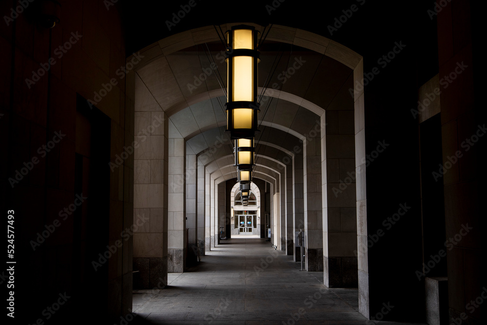 Fototapeta premium archway of train station in washington DC