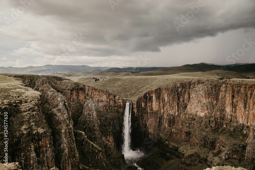 Maletsunyane Falls in gorge in Lesotho  Africa