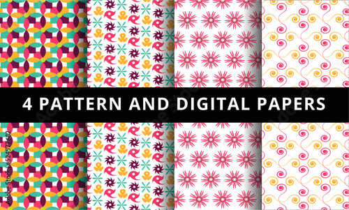 Modern Pattern and Digital Paper 4 Modern Pattern and Digital Paper 